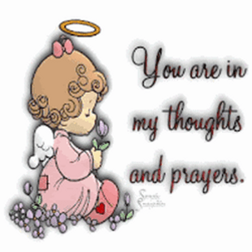 Baby Angel With Halo You Are In My Thoughts And Prayers GIF
