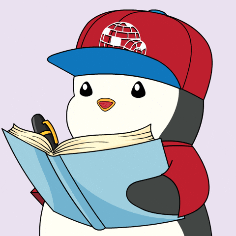 Baby Boy Penguin Copy His Notes GIF