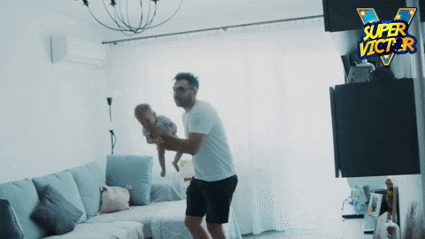 Baby Boy Playing Flying With Daddy GIF
