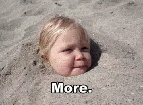 Baby Buried in Sand With More