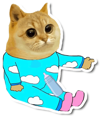 Baby Cat On A Onesie GIF