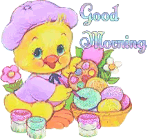 Baby Chick Saying Good Morning