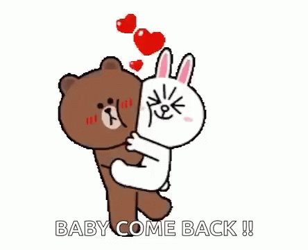 Baby Come Back Hug Line Friends GIF