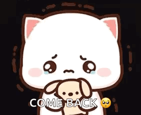 Baby Come Back Please Crying Animated Bear GIF
