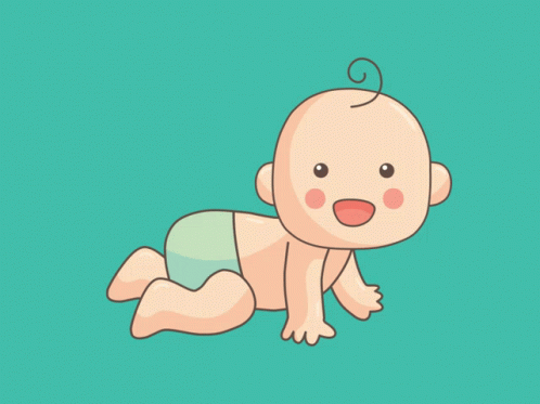 Baby Crawling on Wooden Floor Blurry Photo