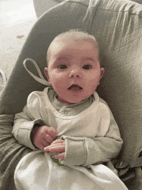 Baby Crying in Crib Rainbow Mix Morge