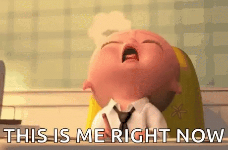 Baby Crying In High Chair Saying This Is Me Right Now GIF
