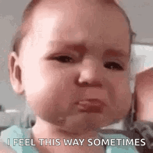 Baby Crying Sad Face Held GIF