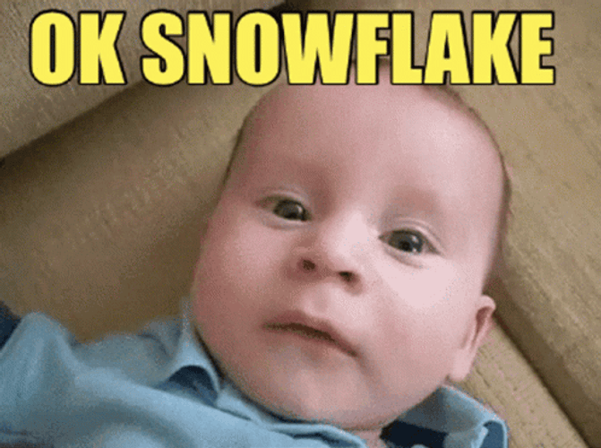 Baby Crying Snowflake GIF