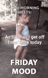 Baby Dancing Happy Friday Meme GIF