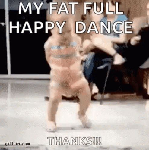 Baby Dancing My Fat Full Happy Dance Thanks GIF