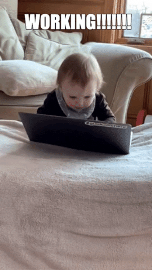Baby Doing Fast Typing Meme GIF