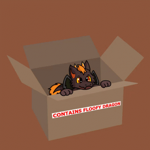 Baby Dragon Cartoon Boxed GIF