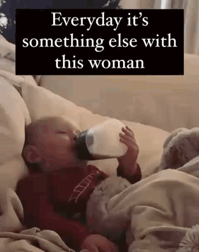 Baby Drinking Milk from Bottle