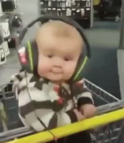 Baby Ear Muffs Headphones GIF