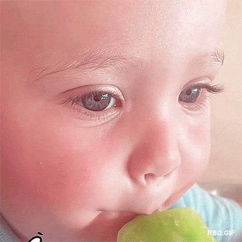 Baby Eating Green Apple