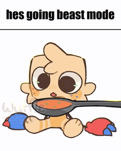 Baby Eating Spoon Beast Mode