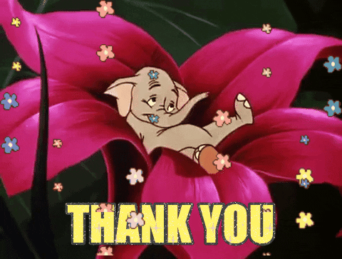 Baby Elephant Animated Thank You GIF