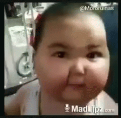 Baby Face Close Up With Microphone GIF