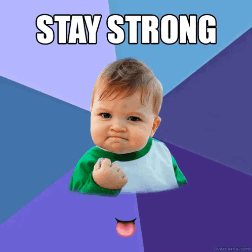 Baby Fist In Air Stay Strong GIF