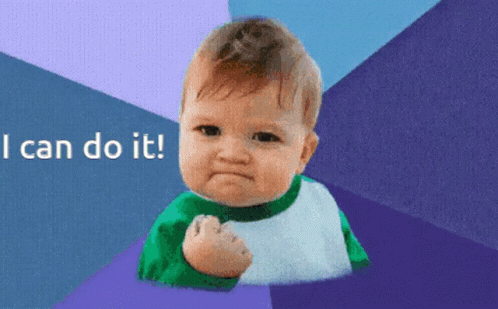 Baby Fist Pump Can Do It Meme GIF