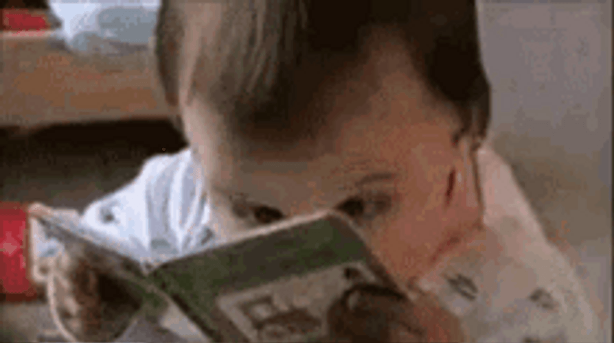 Baby Frantic Reading Funny GIF