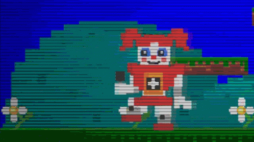 Baby From Five Nights At Freddy's Holding Eggs GIF