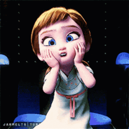 Baby Frozen Anna Squishing Her Face GIF