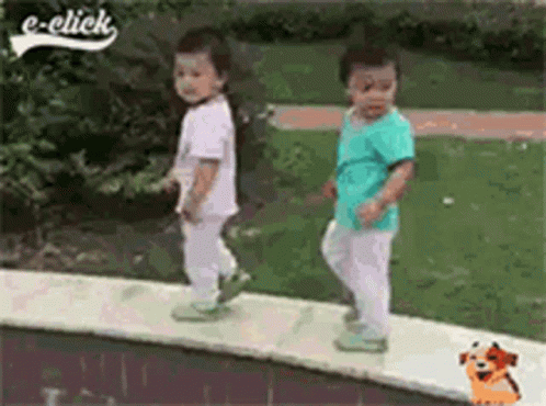Baby Funny Falling GIF
