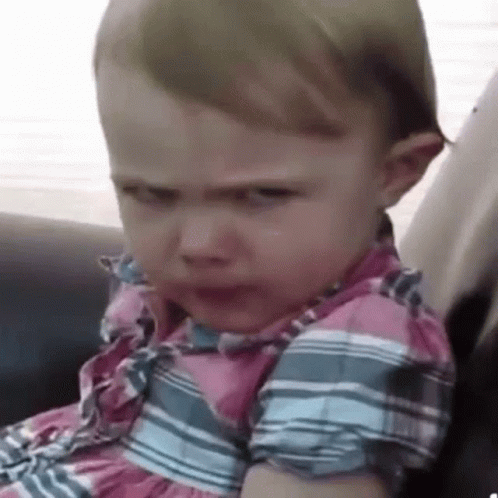 Baby Girl Crying In Car Seat GIF