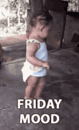 Baby Girl Cute Dance Its Friday Mood Meme GIF