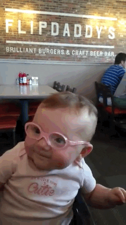 Baby Girl Eyeglass GIF