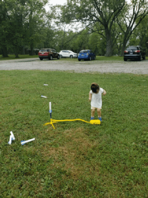 Baby Girl Rocket Launch GIF
