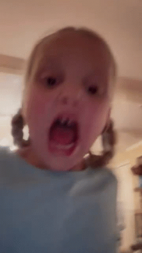 Baby Girl Shouting Joe Mama GIF