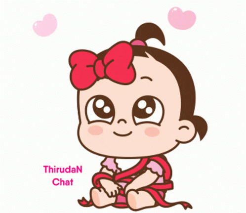 Baby Girl With Red Bow Thiruden Chat