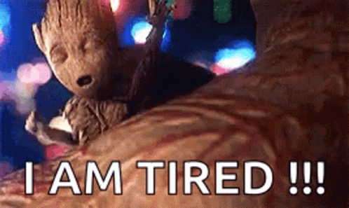 Baby Groot Is Tired GIF
