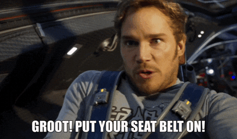 Baby Groot Put Your Seat Belt On GIF