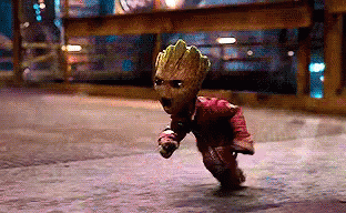 Baby Groot Running on Street