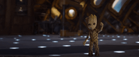 Baby Groot Waving GIF