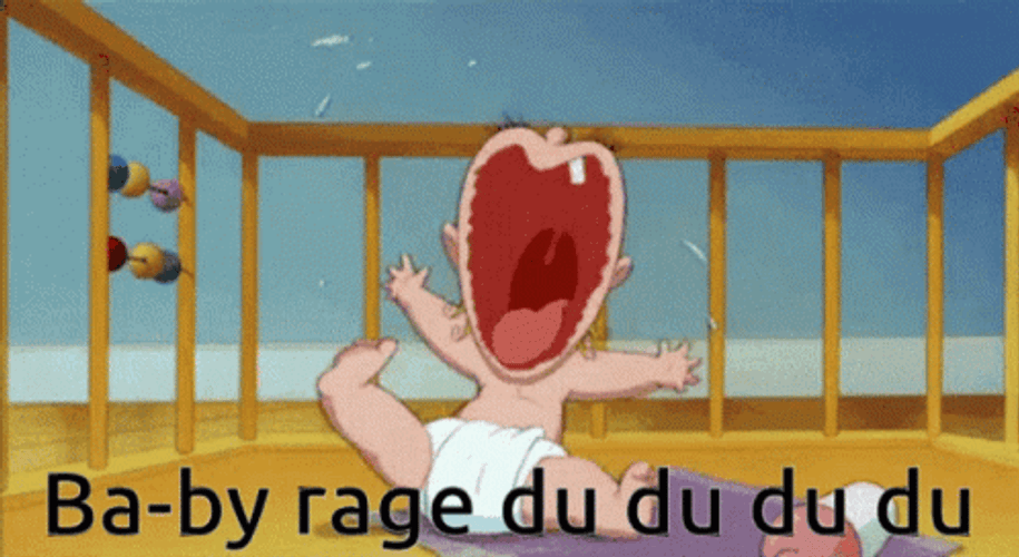 Baby Herman Animated Crying Loudly GIF