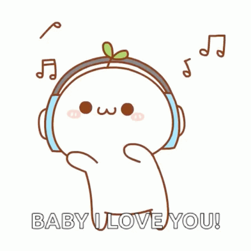 Baby I Love You Cute Doodle Dance GIF