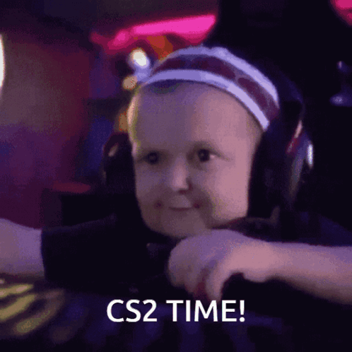 Baby in Headphones With CS2 Time