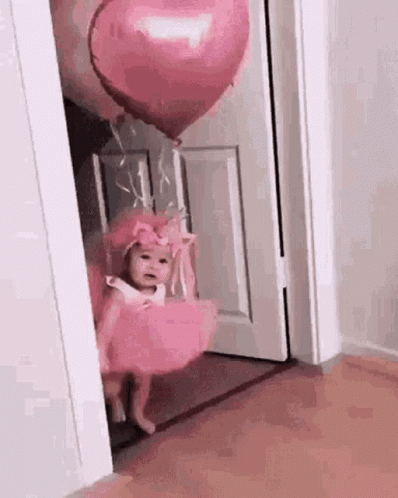 Baby In Light Pink Dress GIF