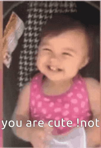 Baby in Pink Tank Top Smiling You Are Cute