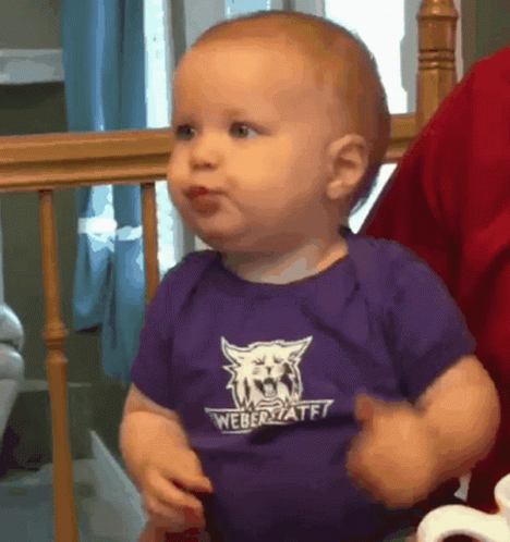 Baby in Purple Weber State Shirt
