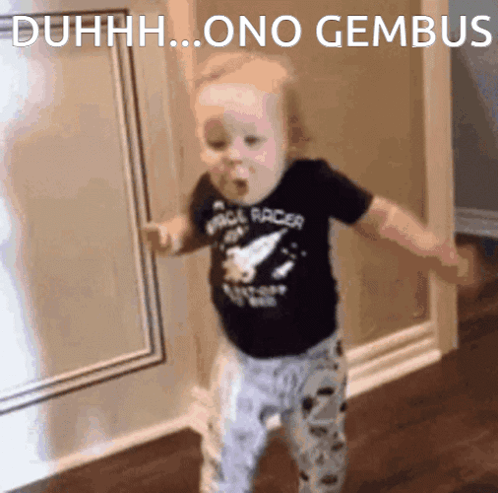 Baby in Space Racer Shirt Dancing