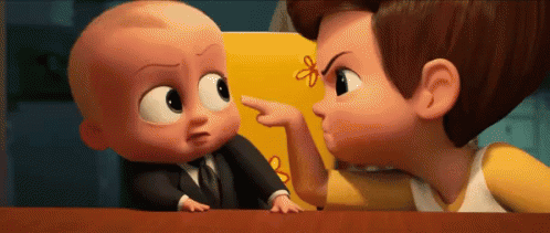 Baby in Suit Pointing