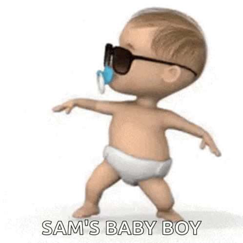 Baby In Sunglasses And Pacifier GIF