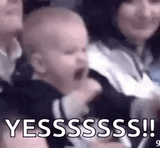 Baby In The Audience Screaming Yess GIF