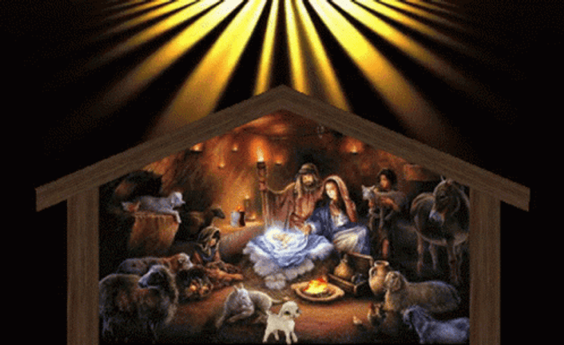 Baby Jesus Religious Christmas Night GIF